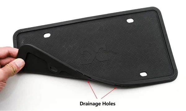 Progettazione del drenaggio per Cornice Targa in Silicone